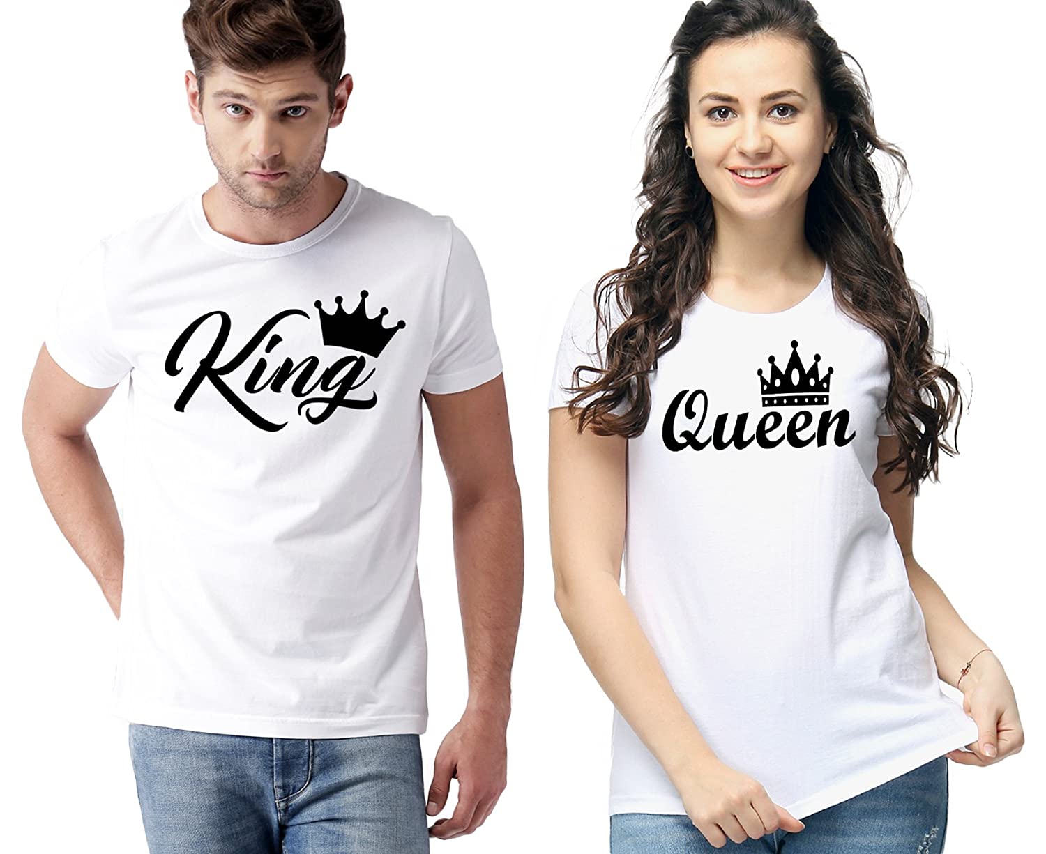 naturlig Martyr Mose King & Queen Couple Tshirt
