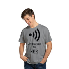 Load image into Gallery viewer, Connected To Him & Her Printed Tshirt for Couple