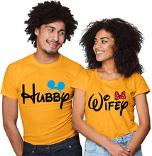 Load image into Gallery viewer, Hubby &amp; Wifey Couple Cotton Tshirt
