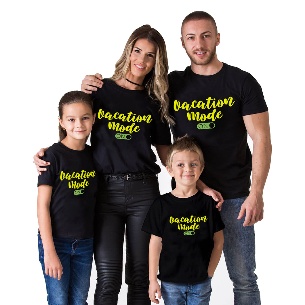 Vacation Mode On Family Cotton Tshirts