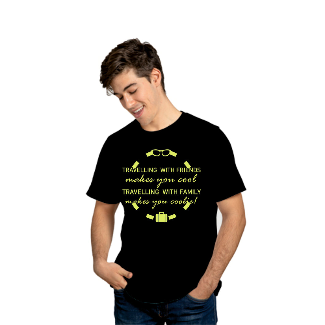 Travelling with Family Makes a Coolie Printed Cotton Tshirts