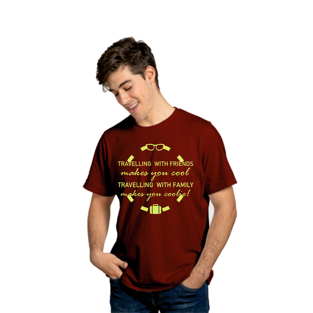 Travelling with Family Makes a Coolie Printed Cotton Tshirts