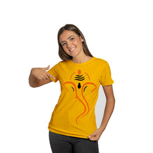 गैलरी व्यूवर में इमेज लोड करें, Ganpati Bapa Moorya Printed Dri Fit Tshirt For Women

