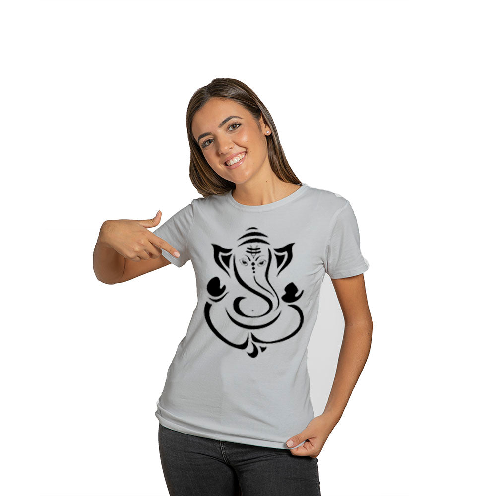 Ganesha Printed Dri Fit Tshirt For Women