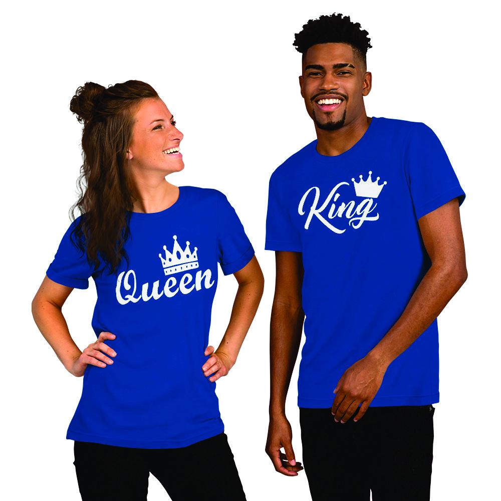 King Queen Couple Cotton Tshirt - Main Image