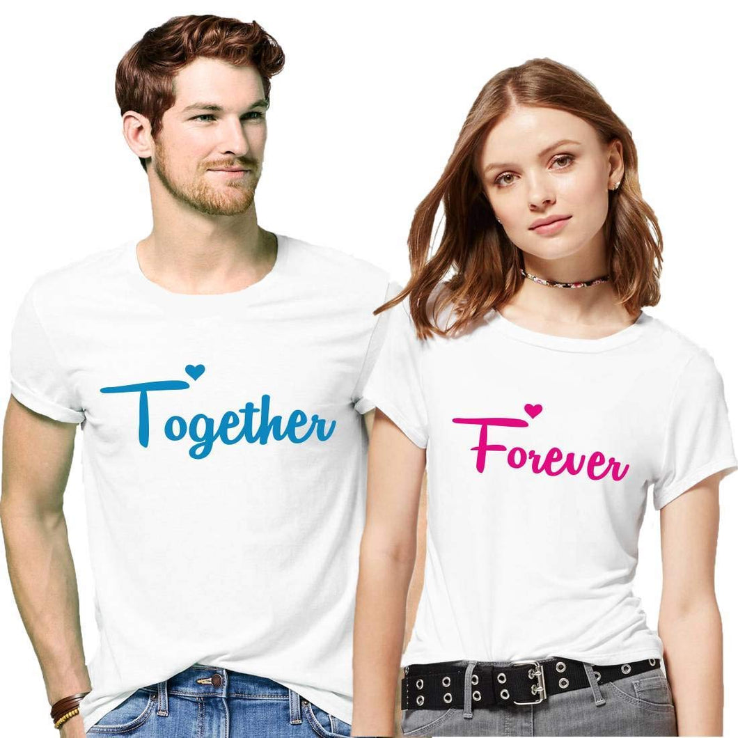 Together & Forever Couple Cotton Tshirt
